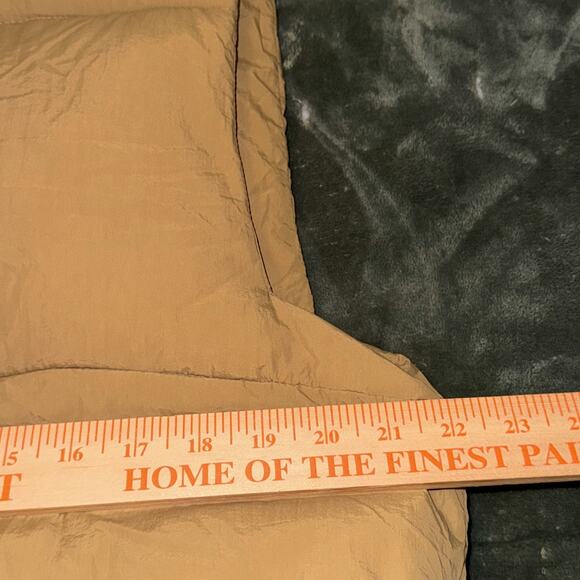 Fashion Puffer Vest Jacket Womens XL Brown Sleeveless Cropped Full Zip Outerwear - Picture 5 of 7